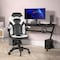 Flash Furniture White LeatherSoft Gaming Chair - Skate Wheels CH-00095-WH-RLB-GG - alternate 1